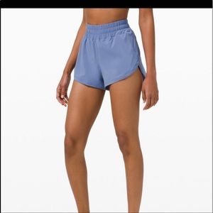 Lululemon Track That High Rise 3” shorts water drop